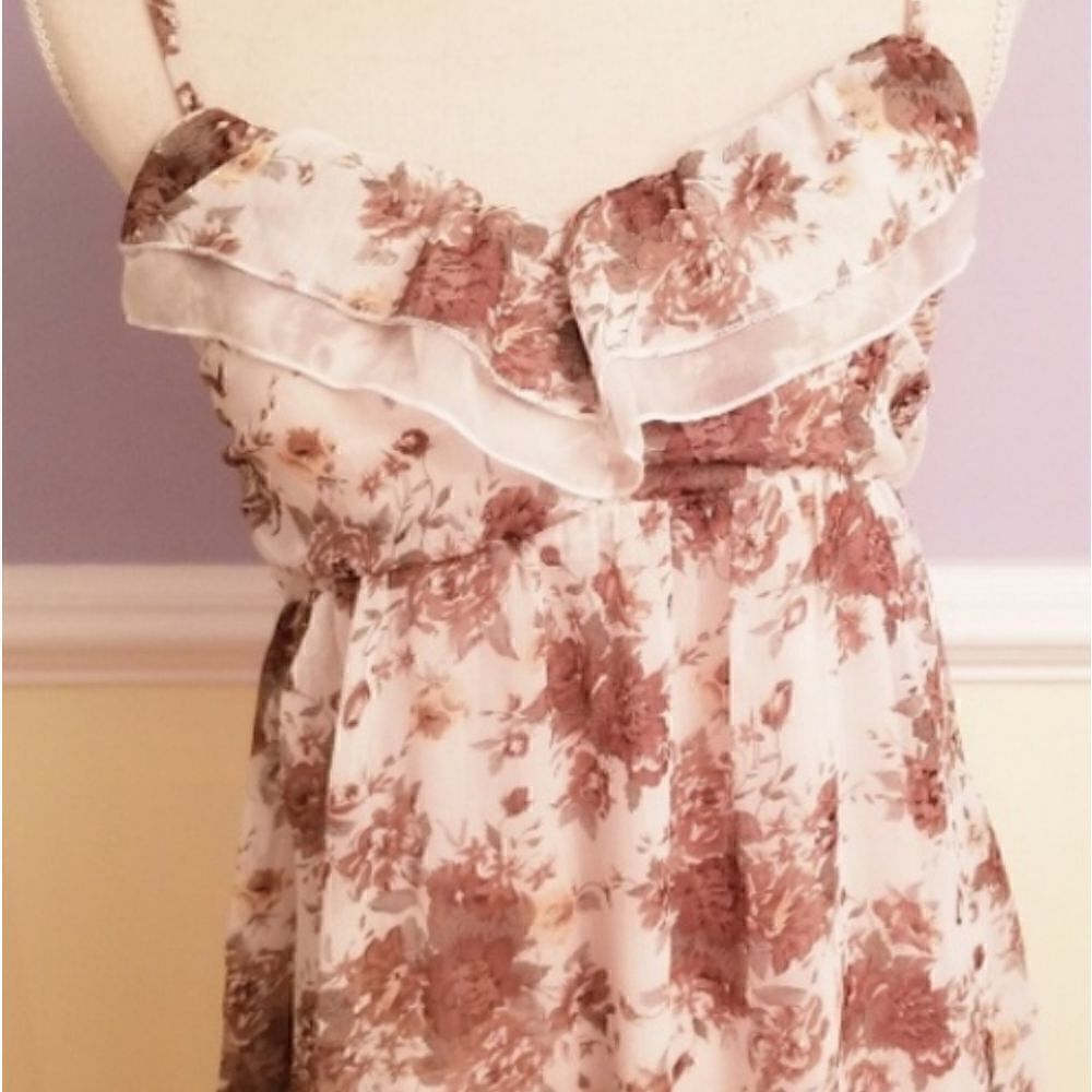 Anthropologie Floral Ruffled Dress  